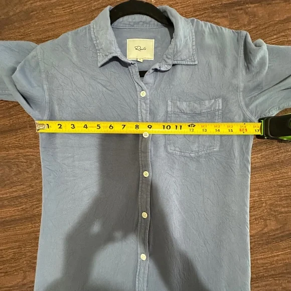 Rails Patrice Long Sleeve Button Down Blue Dress - Size Small - Picture 9 of 9